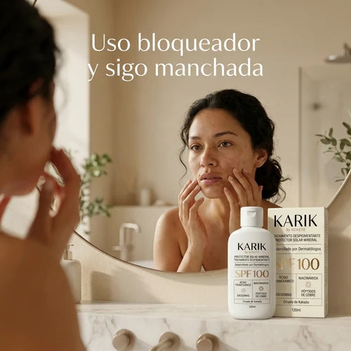 Uso bloqueador y sigo manchada